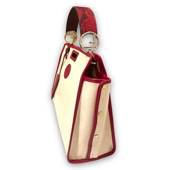 FENDI Crème & Red Medium Defender Cover - Picture 12 of 14